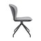 Armen Living Petrie Dining Room Accent Chair in Gray Fabric and Faux Leather with Black Finish, PK2 LCPESIGR - alternate 2